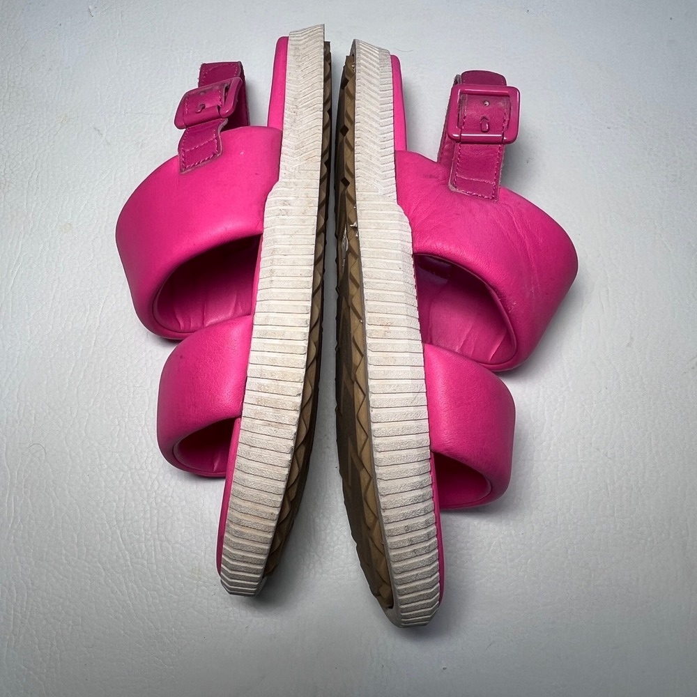 Sorel ONA Streetworks Go To Sandal Womens 9 Hot Pink Padded Leather Platform - Picture 13 of 15